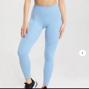 NWOT Gymshark Discontinued Whitney Simmons Baby Blue High Rise Leggings Sz S